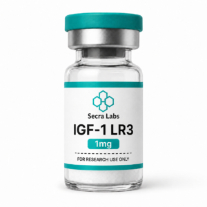 Secra Labs IGF-1 LR3 1mg lyophilized research peptide vial