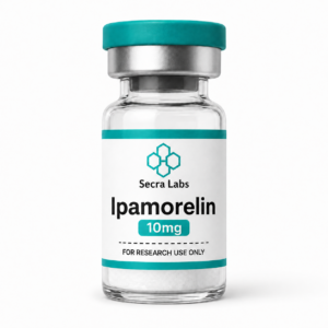 Secra Labs Ipamorelin 10mg lyophilized research peptide vial