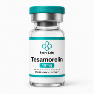 Secra Labs Tesamorelin 10mg lyophilized research peptide vial
